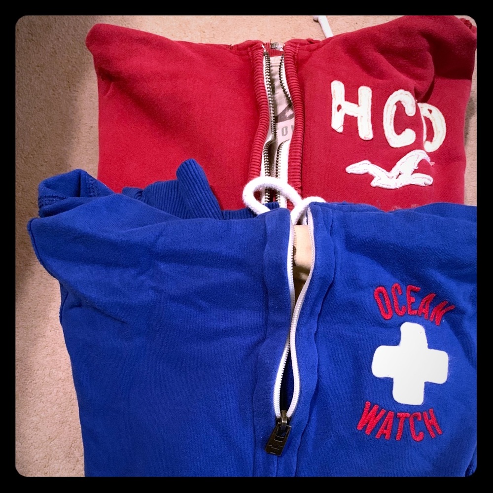 Hollister zipped hoodies